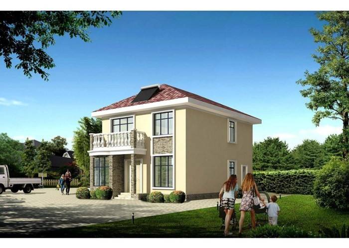 House Prefabricated Two Floors Prefab Steel With Long Lifetime