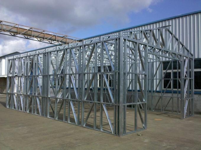 Fireproof Light Steel Frame Metal Car Shed With Steel Sheet Cladding 