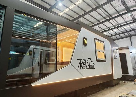 Luxury Prefab Capsule With Light Steel Space Frame Tiny Building Portable House On Wheels
