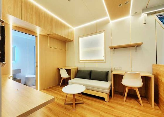 Luxury Prefab Capsule With Light Steel Space Frame Tiny Building Portable House On Wheels