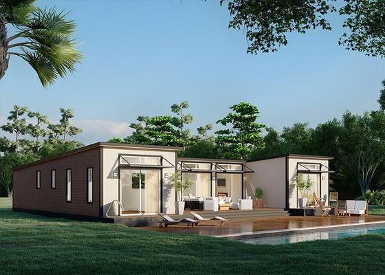 Light Steel Frame Prefab House Granny Flat Studio Mobile House Kits With 3bedroom 2bath