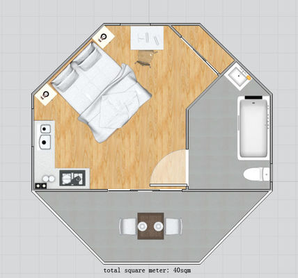 Overwater Bungalow Resort Inn Waterproof Ventilation Light Steel Frame for holiday