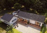 New Zealand Standard Single Storey Light Steel Frame Prefab Villa For Family