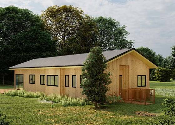 New Zealand Standard Light Steel Frame Prefab Wooden Home Beach Bungalows Office