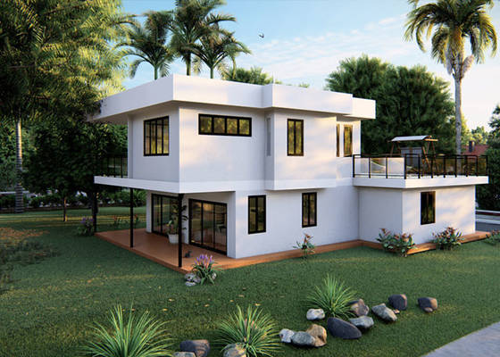 Luxurious Prefabricated Light Steel Frame Prefab Metal House Kits Prefab Home Kits