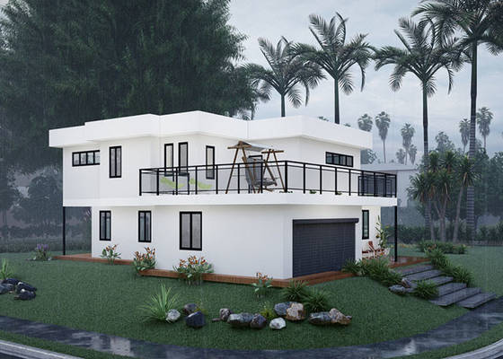 Luxurious Prefabricated Light Steel Frame Prefab Metal House Kits Prefab Home Kits