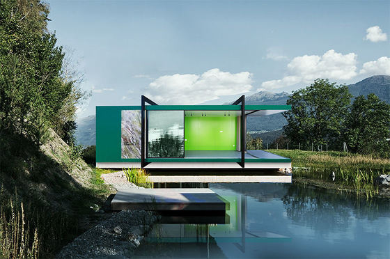 Luxury cabin Modular Log Cabin Homes Built with Light Steel Frame, Complete Prefabricated house Kits