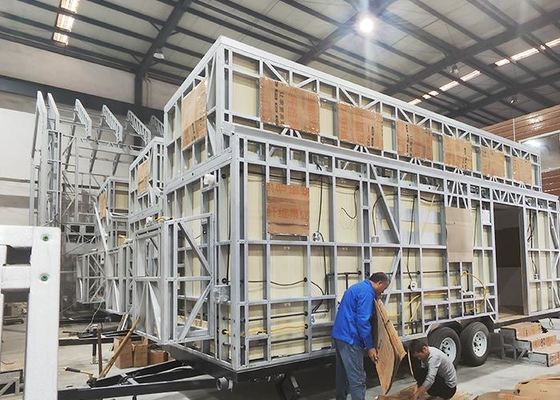 Prefabricated Tiny House On Wheels Prefab Kit Home Modern With Double Glazing Windows