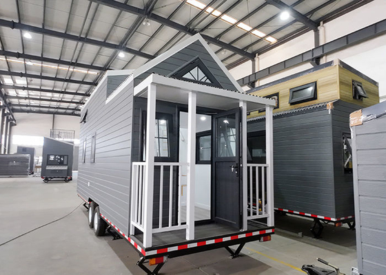 Modular Prefabricated Light Gauge Steel Structure Tiny House On Wheels With Trailer For Airbnb