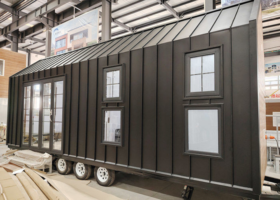USA / NZ / AU Standard New Fancy Modular Home Tiny House On Trailer With Ligth Steel Frame