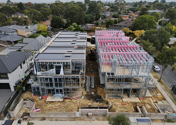 As/ Nzs Prefabricated Building Modular Homes Townhouse Prefab House Light Steel Structure