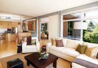 DeepBlue Luxury Prefabricated Steel Frame House Prefab Modern Villa with Large Windows Design