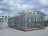 Wind Resistance Prefabricated Light Steel Frame Houses Foldable Mobile House / Steel Warehouse Storage