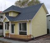 SAA Earthquake Proof Steel Prefab House Kits With Garage , ETC Yellow Pre House