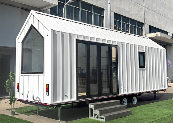 AS / US Prefabricated House Container Modern Design Tiny House Built On Trailer