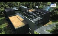Solar Panel Prefab Container Homes Fully Finished Movable For Office