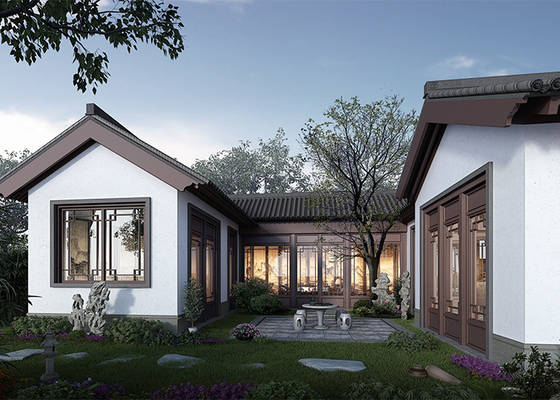 Personalized Light Steel Prefab Metal Homes Earthquake Proof 100 Years Life Chinese Style House