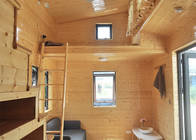 Prefabricated Tiny House With 110/220V/240v Electrical Glass Wool And PU Cladding Insulation