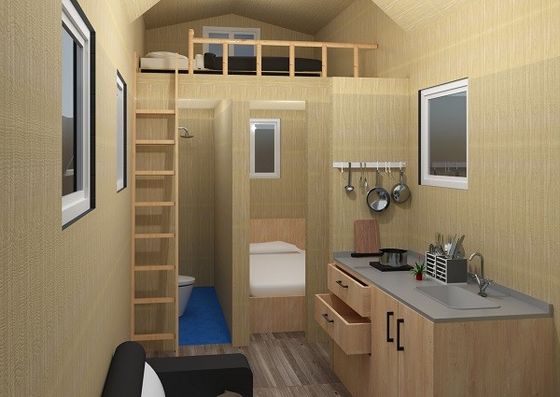 AS/NZS Certified Light Steel Tiny House On Wheels – Prefab Mobile Home With Trailer