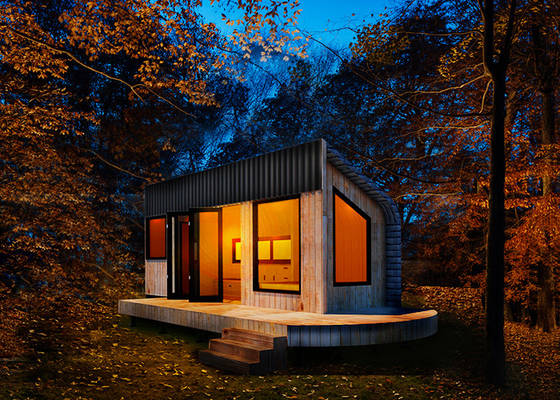 Prefabricated Tiny House On Wheels | Modular Light Steel Frame With Engineered Framing System