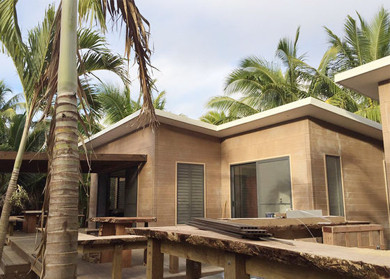 Cook Islands Prefab Bungalow Homes Light Gauge Steel Frame Material Energy Saving