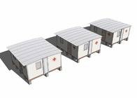 Metal Isolation House Mobile Field Hospital In Quick Assemble White Color