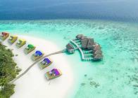 Belize / Maldives Overwater Bungalow With Light Steel , Over The Water Bungalows