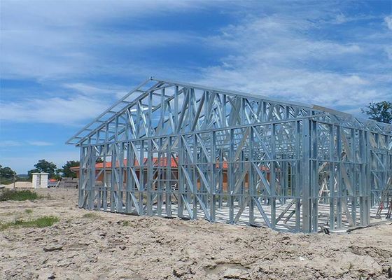 Hurricane Resist Prefabricated Bungalow Single Family Home , Steel Structure Luxury Villa