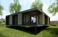 Steel Structure Modern prefabricated Houses , Uruguay Bungalow Home Plans
