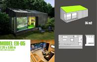 Prefab Garden Studio For Office Modular Home,  Prefab House With Light Steel Frame