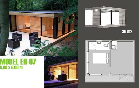 Light Steel Frame Modern Design Holiday Home Prefabricated Garden Studio Office Cabins