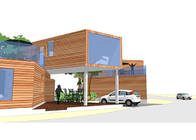 PVC Ceiling Panel Modular Tiny Houses / Prefabricated Home With Aluminium Sliding Doors