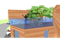 PVC Ceiling Panel Modular Tiny Houses / Prefabricated Home With Aluminium Sliding Doors