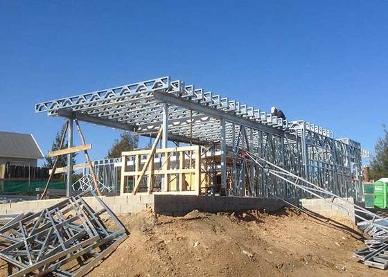 Light Gauge Steel Frame Prefabricated Single Family Houses Fast Assembly Time Saving Homes