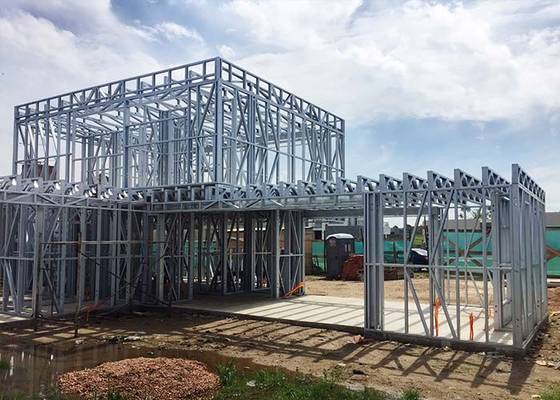 ICC EN-1090  Light Steel Prefabricated 2-Storey Luxury Villa Houses With Washbasin , Shower