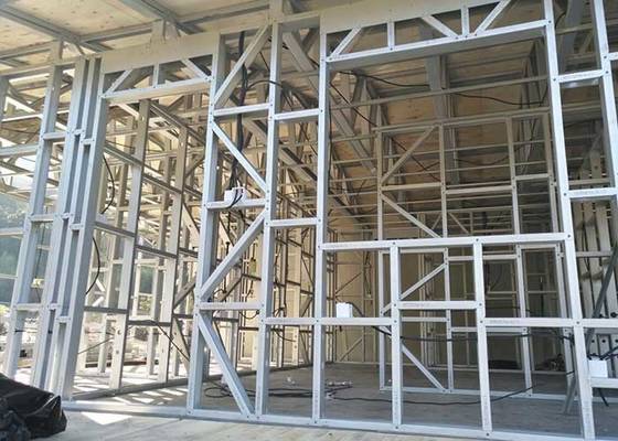 Duplex Light Gauge Steel Truss Prefabricated Homes 2nd Floor Luxury Villa