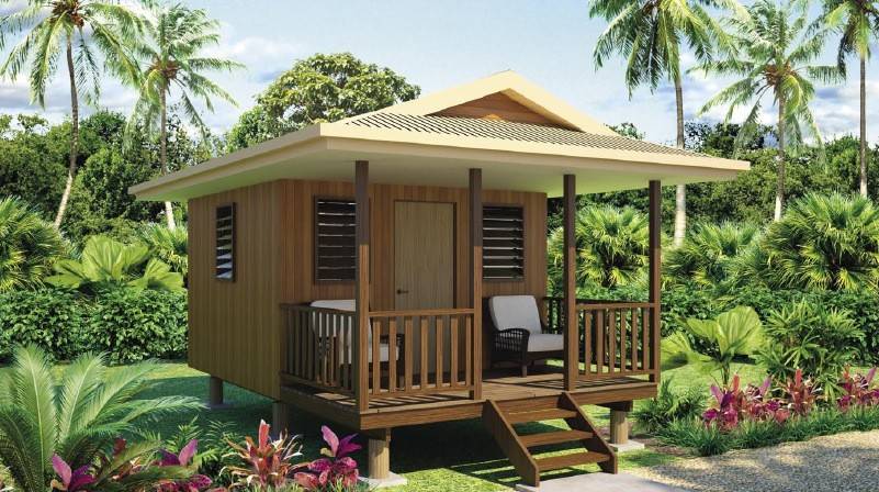 China Bali Prefab Wooden Houses	Wooden Fast Assemble Light Steel Frame Beach Bungalows