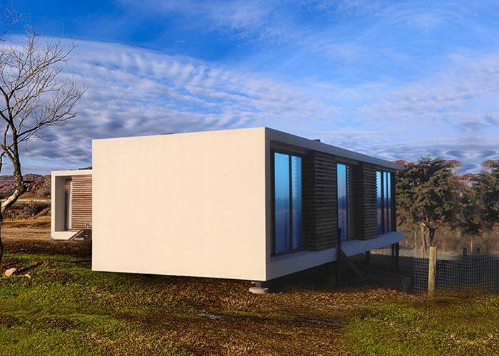 Steel Structure Modern prefabricated Houses , Uruguay Bungalow Home Plans