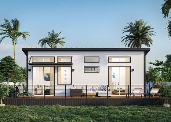 Single Family Exquisite Light Steel Frame House Design For Seaside Vacation Modualr Homes