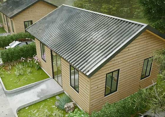 EU/AU Standard WPC Cladding Prefab Mobile Homes Cheap Manufactured Homes Light Steel Frame House For Sale