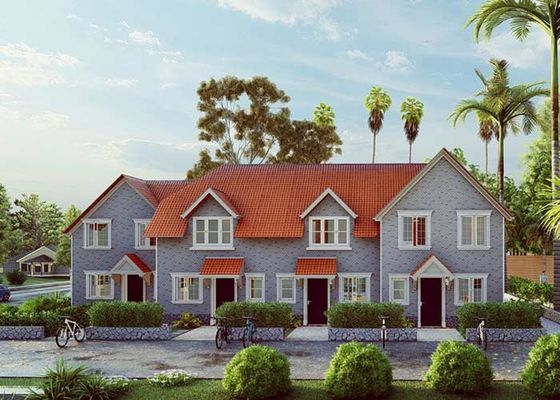 UK 2-Storey Prefab Apartment Buildings | Light Steel Frame Housing