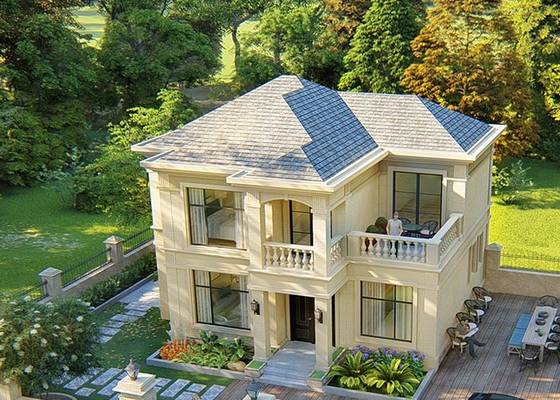 Water Proof Steel Prefab Homes Prefab Light Steel Frame House CE Luxury Villa
