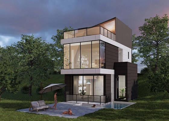 Luxury Modular Hotel Unit Prefab Light Steel Frame House For Living