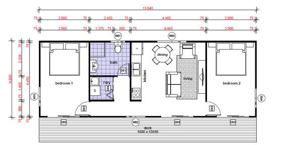 MultiFunction Prefabricated Australian Standard Granny Flats Small Modular apartments