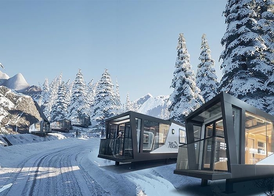 Customized Light Steel Frame House Glacier Hotel Perfect For Eco-Friendly Getaways
