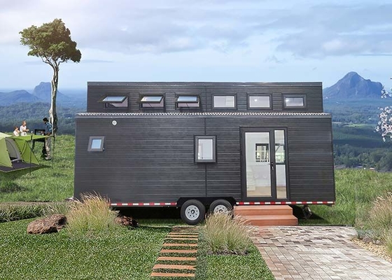 Cost Of Ready-Made Steel Frame Prefab Tiny House On Wheels With Trailer