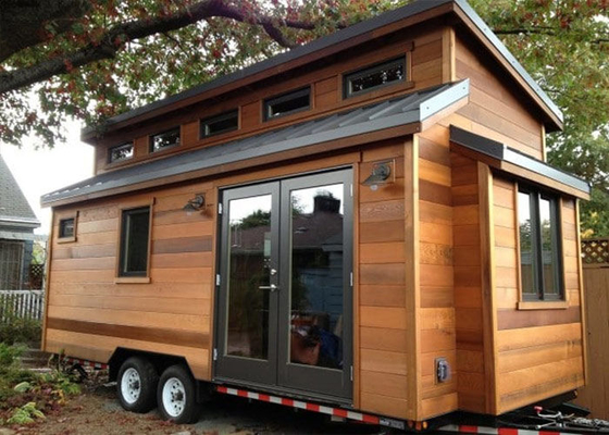 Prefabricated Mini House Modular Prefabricated Light Steel Structure Tiny House On Wheels