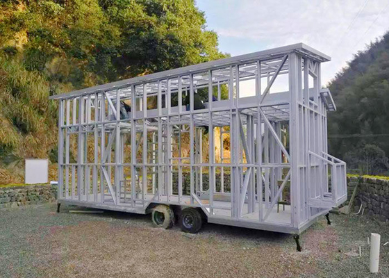 Prefabricated Mini House Modular Prefabricated Light Steel Structure Tiny House On Wheels