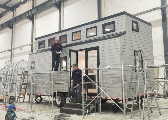 Modern Prefab Modular Home Luxury Caravan Tiny House On Wheels Shipped By 40 FR Shipping Container