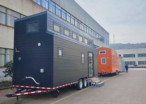 Modular Home Prefabricated Light Steel Structure Tiny House On Wheels With Trailer For Airbnb